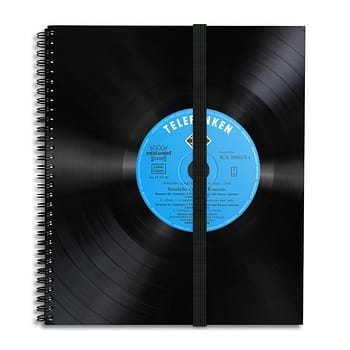 Schallplatten Notizbuch hoch