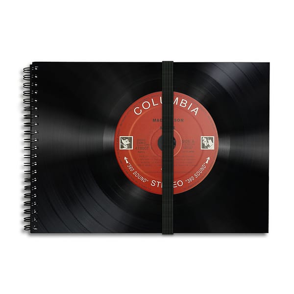 Schallplatten Notizbuch quer