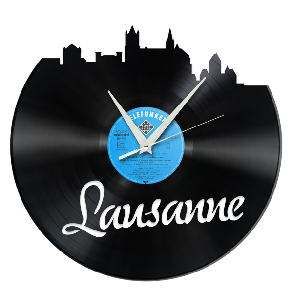 Schallplattenuhr Lausanne